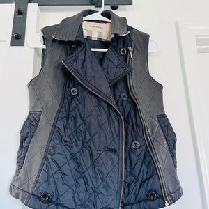 Burberry leather quilt vest xs